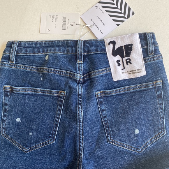 (B52) Free People x Sandrine Rose Straight Fit, Polka Blue, Size 28, NWT - Picture 9 of 14